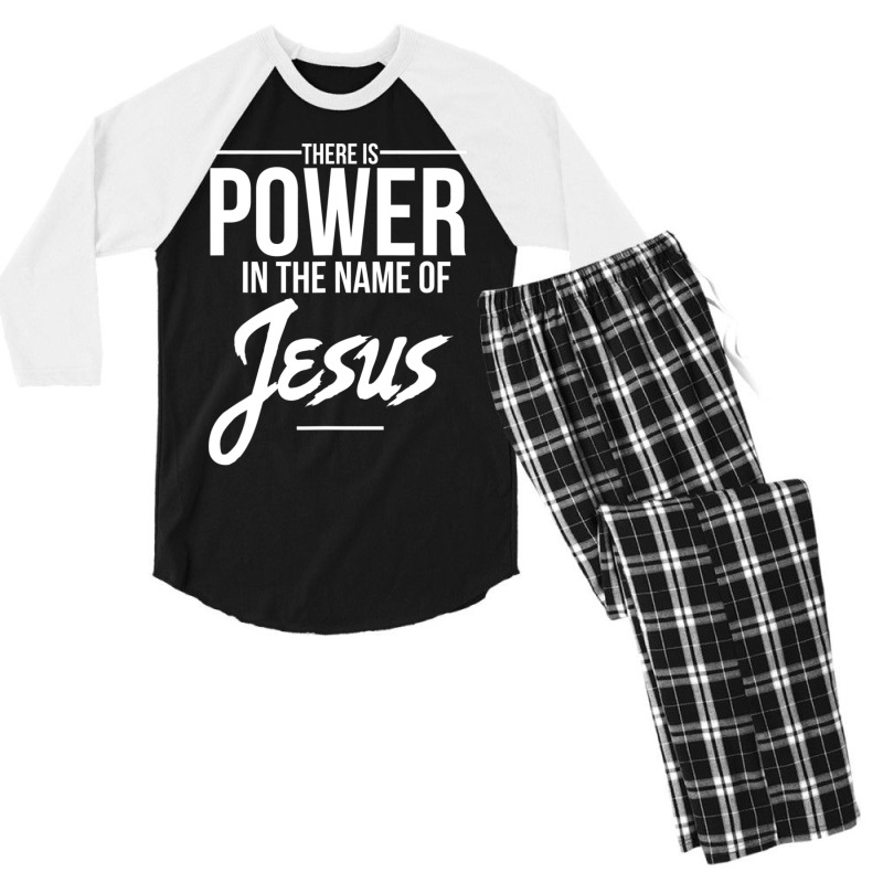 Christian Place Faith In Jesus Christ Men's 3/4 Sleeve Pajama Set | Artistshot