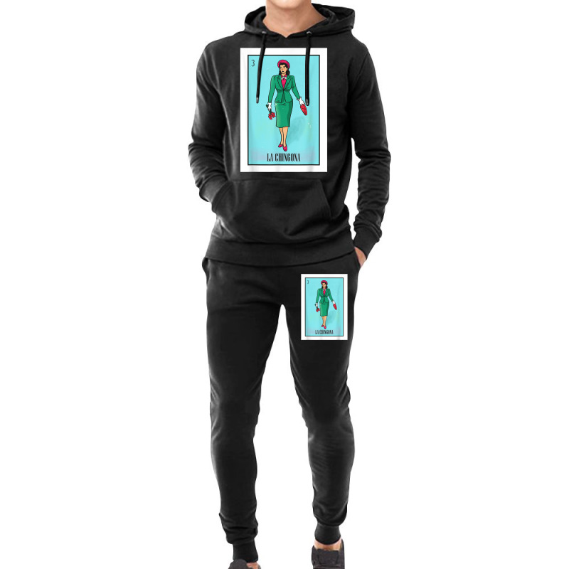 La Chingona The Bad Ass Woman Card Mexican Lottery Card T Shirt Hoodie & Jogger set by cm-arts | Artistshot