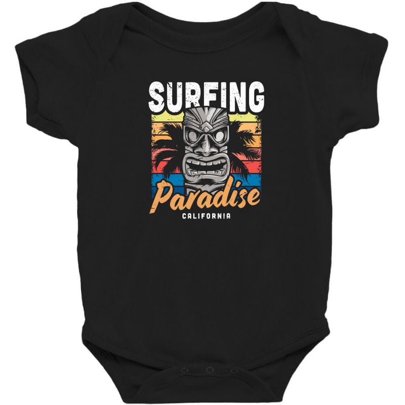 Surfing Paradise California Baby Bodysuit by Disgus_Thing | Artistshot