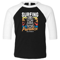 Surfing Paradise California Toddler 3/4 Sleeve Tee | Artistshot