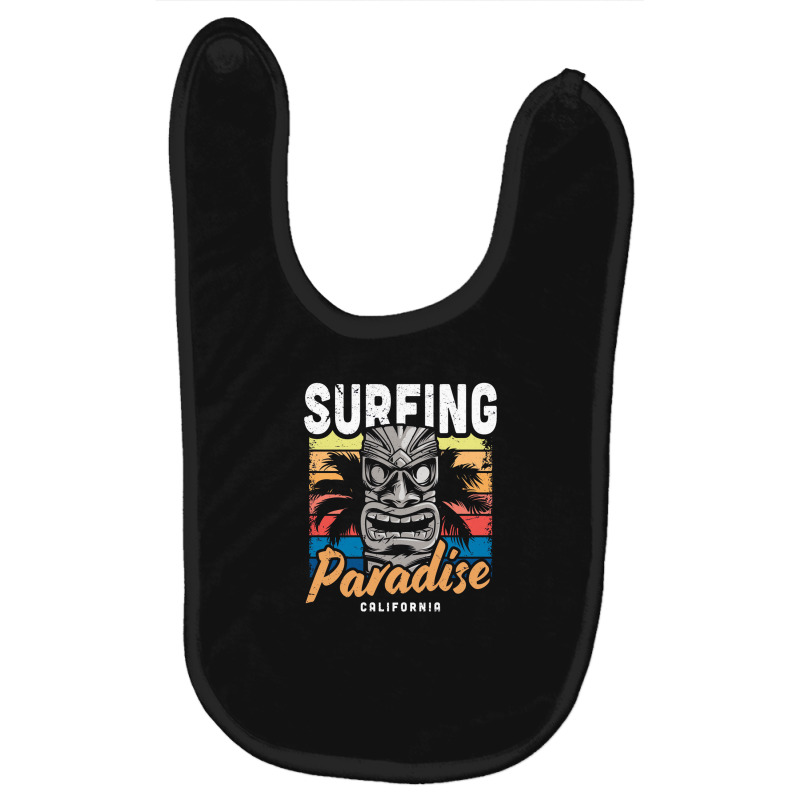 Surfing Paradise California Baby Bibs by Disgus_Thing | Artistshot