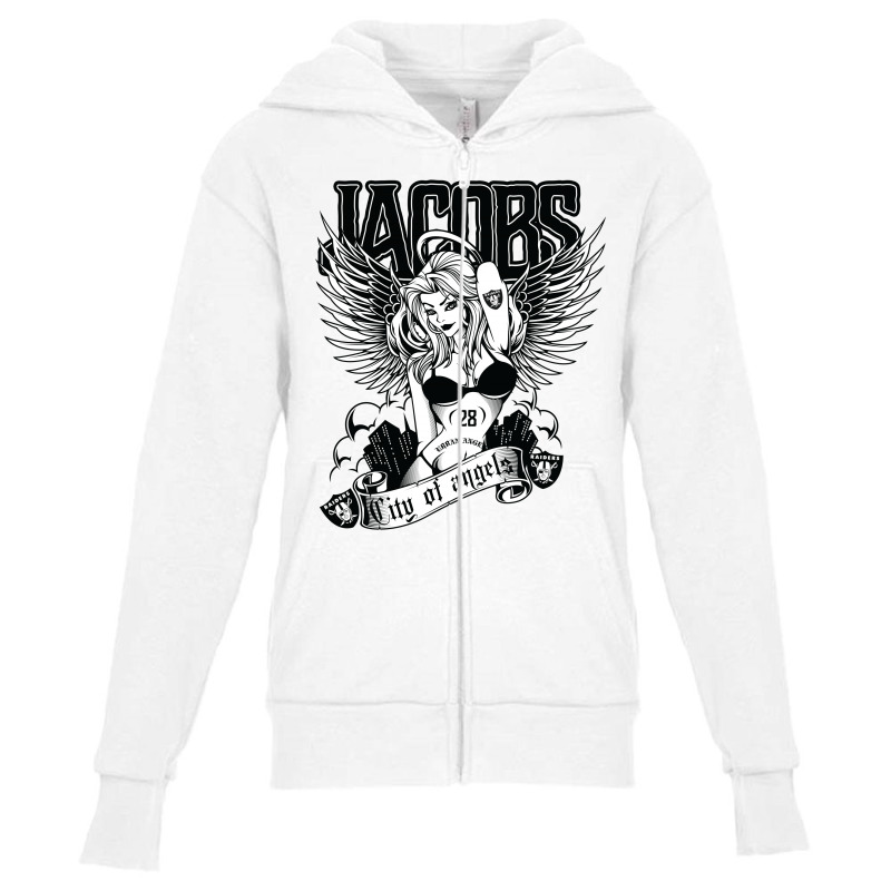 Josh Jacobs / City Of Angels Youth Zipper Hoodie by tiococacola | Artistshot