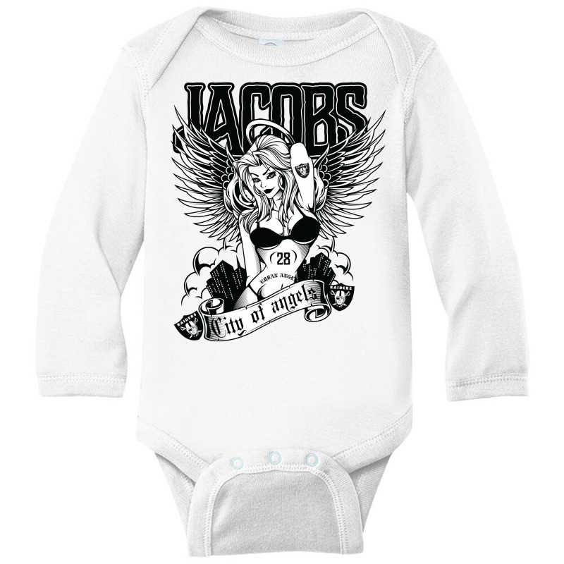 Josh Jacobs / City Of Angels Long Sleeve Baby Bodysuit by tiococacola | Artistshot