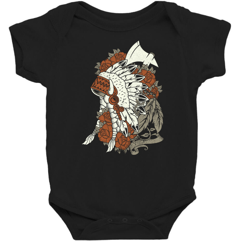 Native American Headdress, Native American Headdress Vintage, Native A Baby Bodysuit by SHOODOD | Artistshot