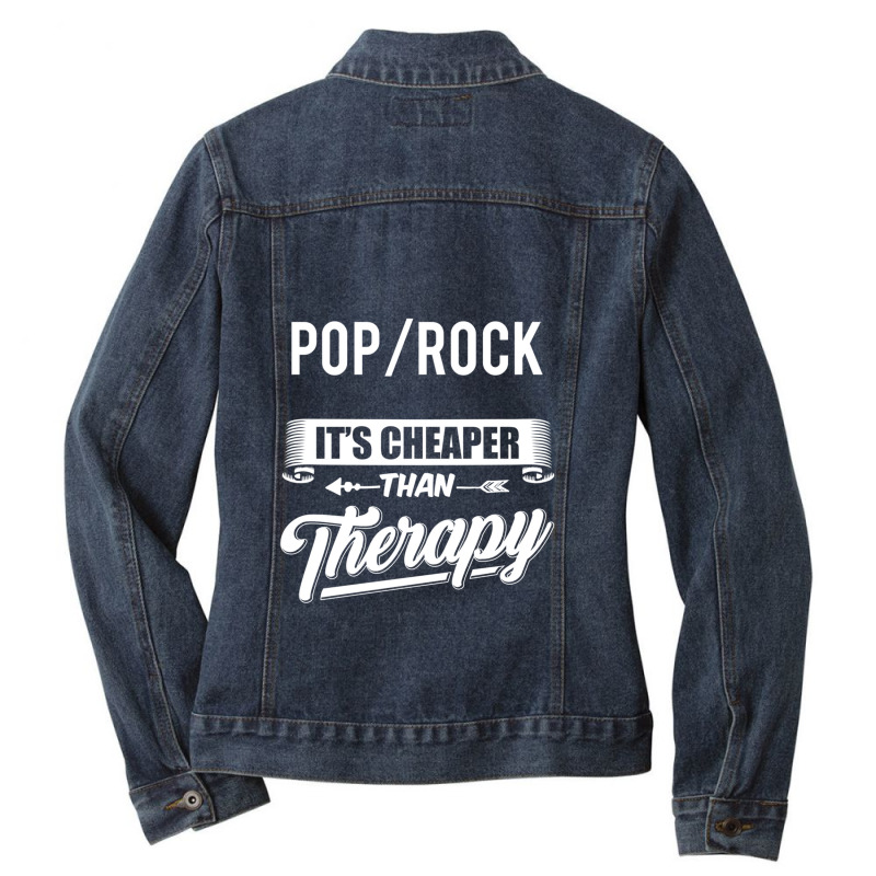 Pop Rock Novely Pop Rock Quoe Ladies Denim Jacket by cm-arts | Artistshot