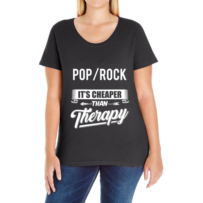 Pop Rock Novely Pop Rock Quoe Ladies Curvy T-Shirt by cm-arts | Artistshot