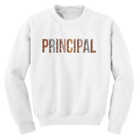 Elementary Principal Leopard Appreciation For Women For Work Youth Sweatshirt | Artistshot