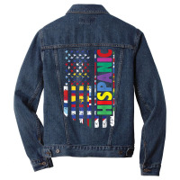 Usa And Latin American Countries Flag Hispanic Heritage T Shirt Men Denim Jacket | Artistshot