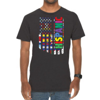 Usa And Latin American Countries Flag Hispanic Heritage T Shirt Vintage T-shirt | Artistshot