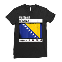 Awesome Bosnian Since 1984   Bosnian 38th Birthday T Shirt Ladies Fitted T-shirt | Artistshot