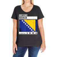 Awesome Bosnian Since 1984   Bosnian 38th Birthday T Shirt Ladies Curvy T-shirt | Artistshot