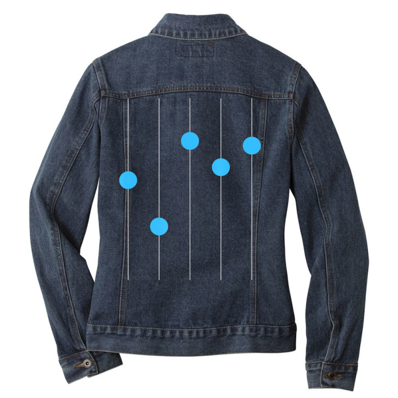 Equalizer Dubstep Minimal Techno Ladies Denim Jacket by cm-arts | Artistshot