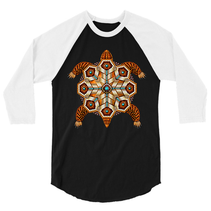 Orange Native, Orange Native Art, Orange Native Painting, Orange Nativ 3/4 Sleeve Shirt by SHOODOD | Artistshot