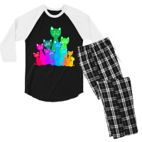 Cats Men's 3/4 Sleeve Pajama Set | Artistshot