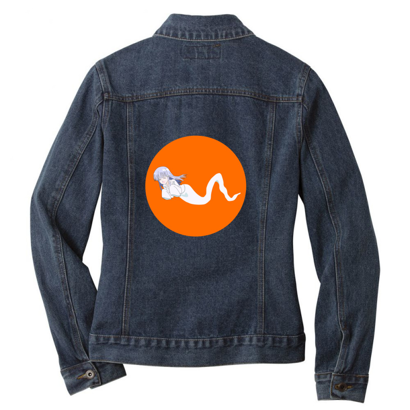 Pop Socke Anime Ghos Ladies Denim Jacket by cm-arts | Artistshot