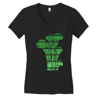 Mushroom Hunter Mycologist, Mushroom Hunter Mycologist Painting, Mushr Women's V-neck T-shirt | Artistshot