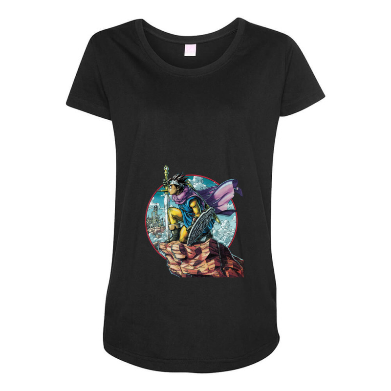 Dragon Quest Iii Maternity Scoop Neck T-shirt by cm-arts | Artistshot