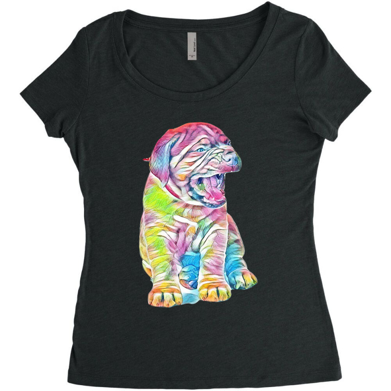 Pedigree Mastiff Women's Triblend Scoop T-shirt by Kemnabi | Artistshot