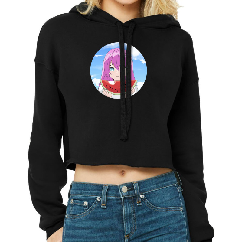 Pop Socke Anime Waermelon Cropped Hoodie by cm-arts | Artistshot