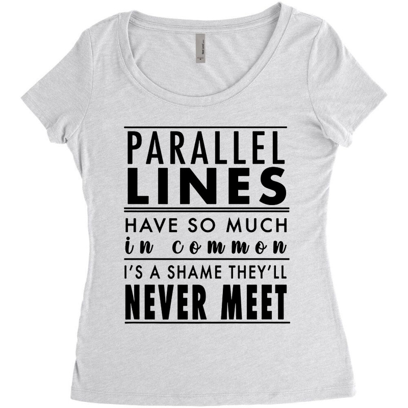 Parallel Lines Women's Triblend Scoop T-shirt by fidele milio | Artistshot