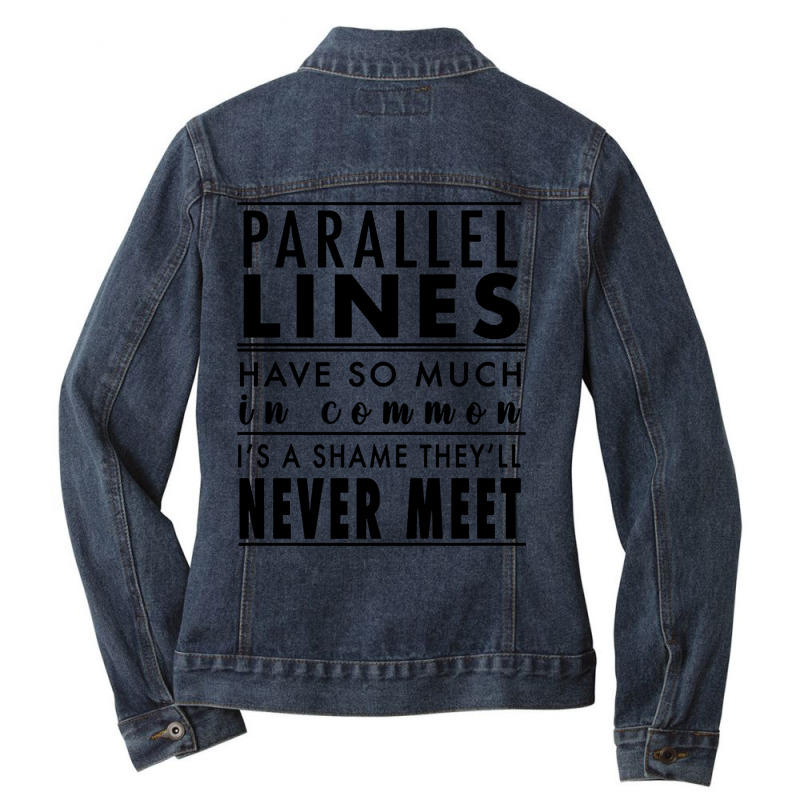 Parallel Lines Ladies Denim Jacket by fidele milio | Artistshot