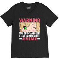 Start Talking About Girl Anime V-neck Tee | Artistshot