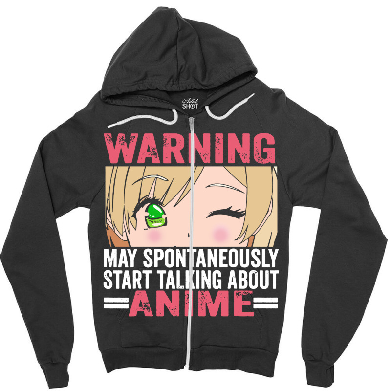 Start Talking About Girl Anime Zipper Hoodie | Artistshot