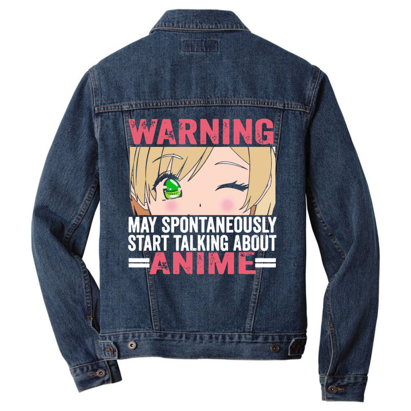 Start Talking About Girl Anime Men Denim Jacket | Artistshot