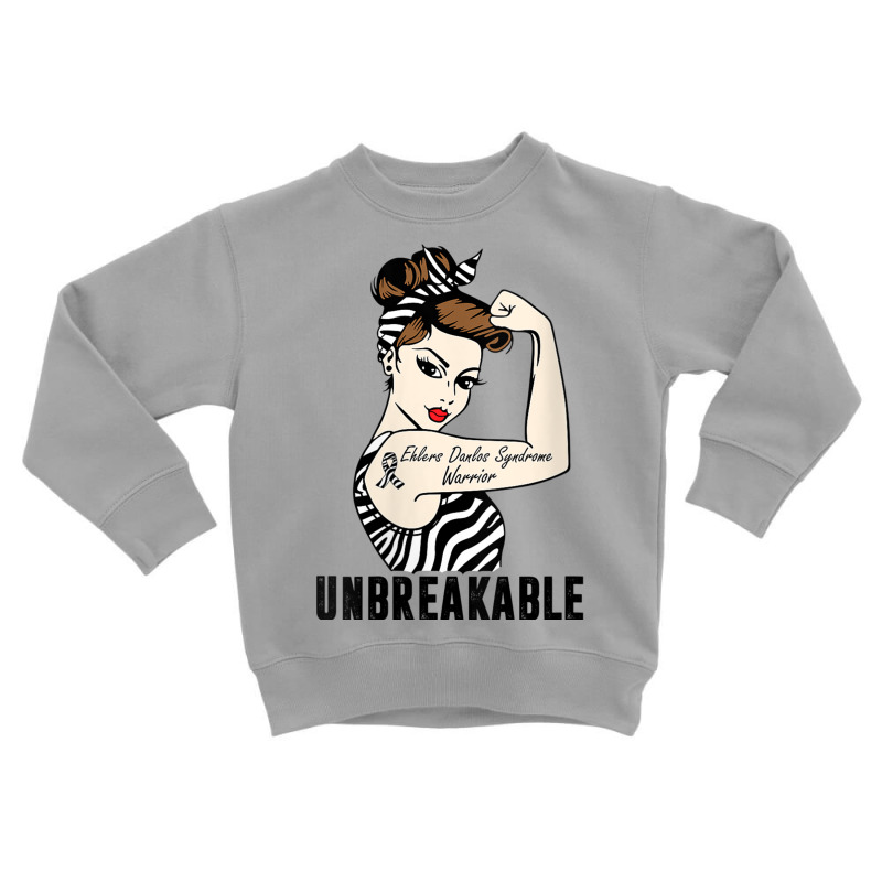 Womens Ehlers Danlos Syndrome Warrior Unbreakable Strong Woman V Neck Toddler Sweatshirt | Artistshot