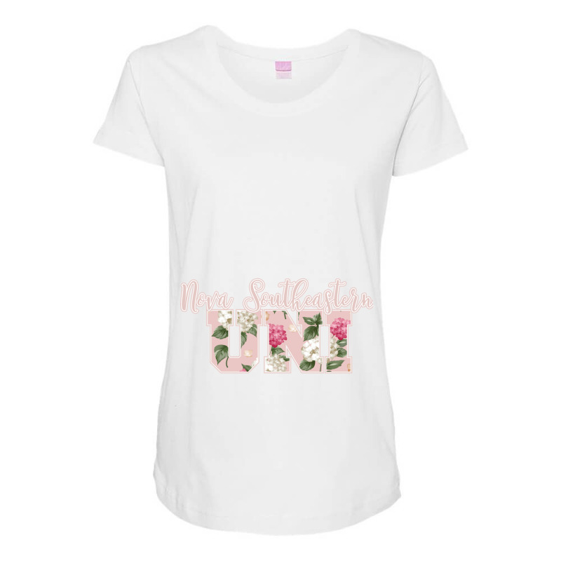 Collegiate Floral Nova Southeastern University Maternity Scoop Neck T-shirt by TERRANCECOTT | Artistshot