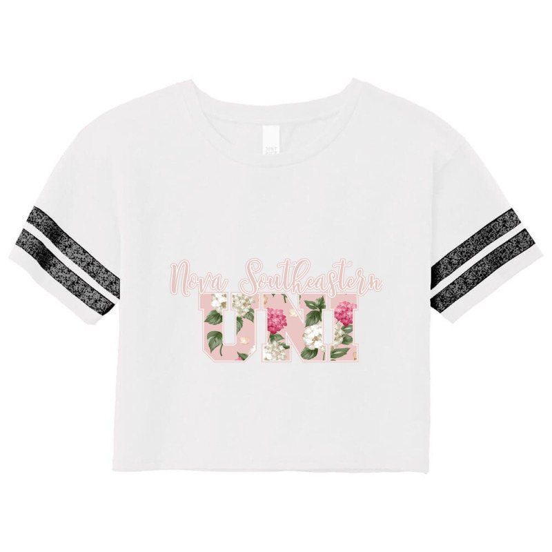 Collegiate Floral Nova Southeastern University Scorecard Crop Tee by TERRANCECOTT | Artistshot