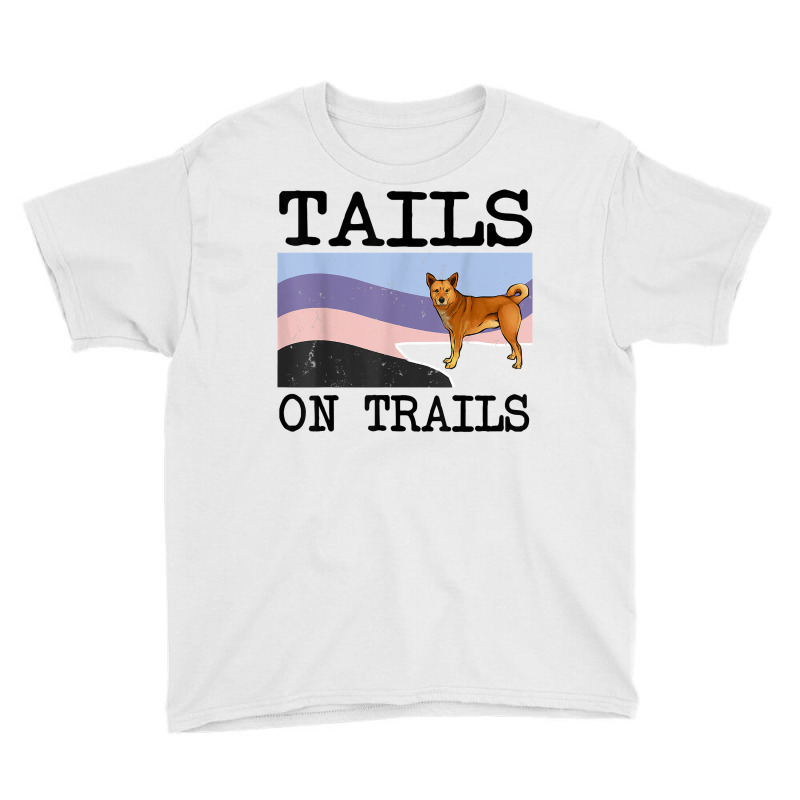 Canaan Dog Tails On Trails Funny Dog Hiking T Shirt Youth Tee by puetzee | Artistshot