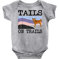 Canaan Dog Tails On Trails Funny Dog Hiking T Shirt Baby Bodysuit | Artistshot