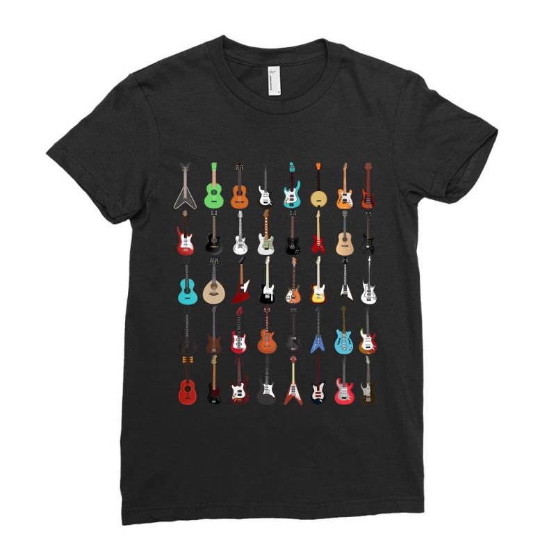 Guitar Musical Instrument (rock N Roll Tee) Ladies Fitted T-Shirt by Kosdapen517 | Artistshot