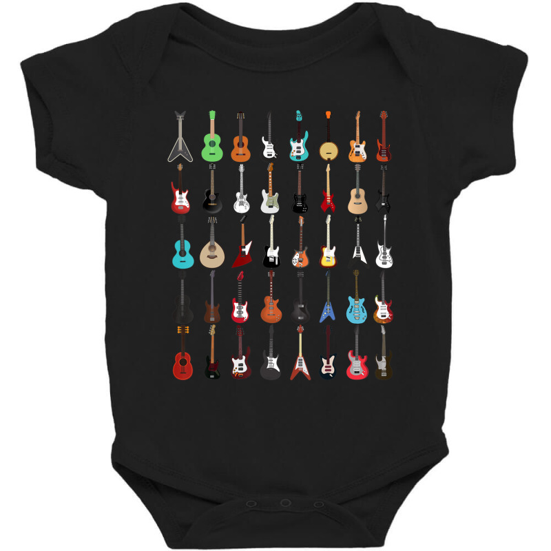 Guitar Musical Instrument (rock N Roll Tee) Baby Bodysuit by Kosdapen517 | Artistshot