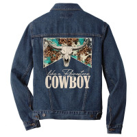 Leopard Bull Skull Western Country Like A Rhinestone Cowboy T Shirt Men Denim Jacket | Artistshot