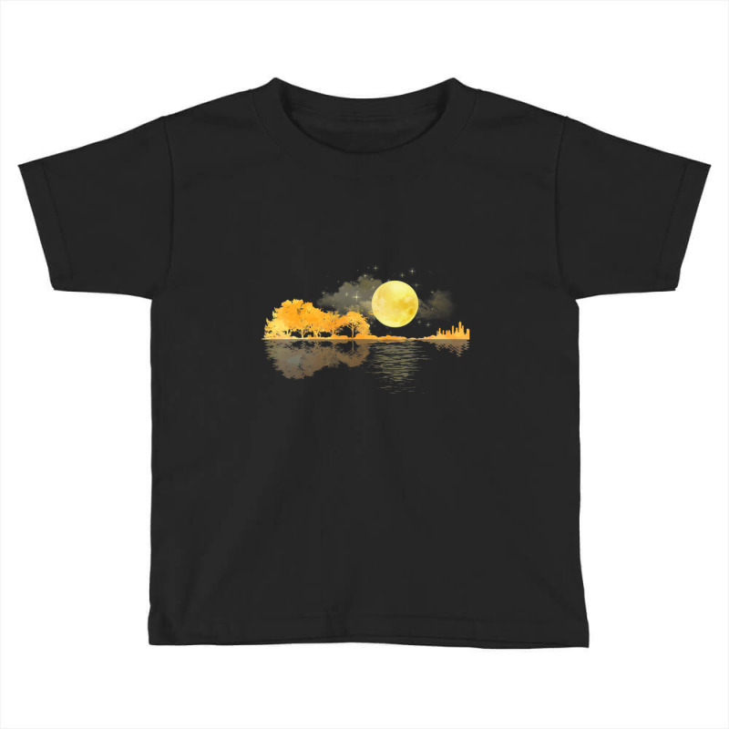 Guitar Nature Moon Retro Style Guitarist Acoustic Guitar Toddler T-shirt by Kosdapen517 | Artistshot