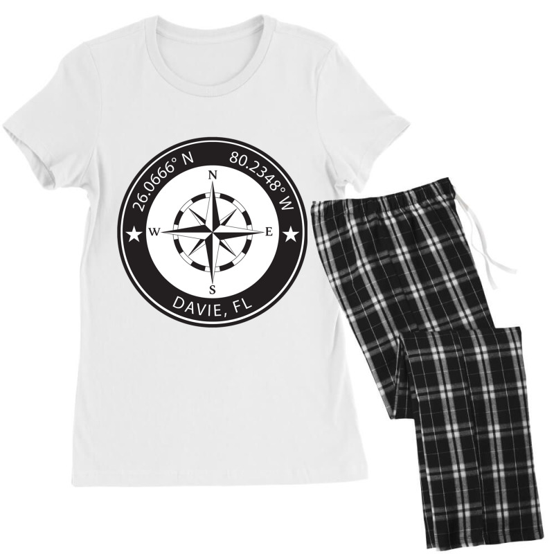 Davie Florida Geographical Coordinates Women's Pajamas Set by TERRANCECOTT | Artistshot