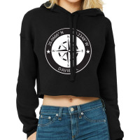 Davie Florida Geographical Coordinates Cropped Hoodie | Artistshot