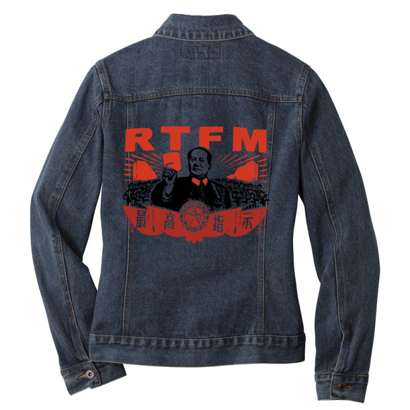 Chairman Mao Rtfm Roy Ladies Denim Jacket by cm-arts | Artistshot