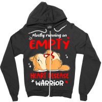 Mostly Running On Empty Heart Disease Warrior T Shirt Zipper Hoodie | Artistshot