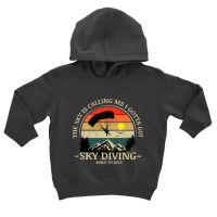 Skydiving Adventures Sky Is Calling Parachutes On Vintage Sunset Retro Toddler Hoodie | Artistshot