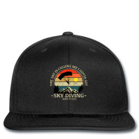 Skydiving Adventures Sky Is Calling Parachutes On Vintage Sunset Retro Printed Hat | Artistshot