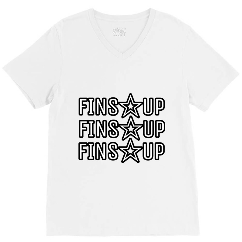 Fins Up V-Neck Tee by TERRANCECOTT | Artistshot