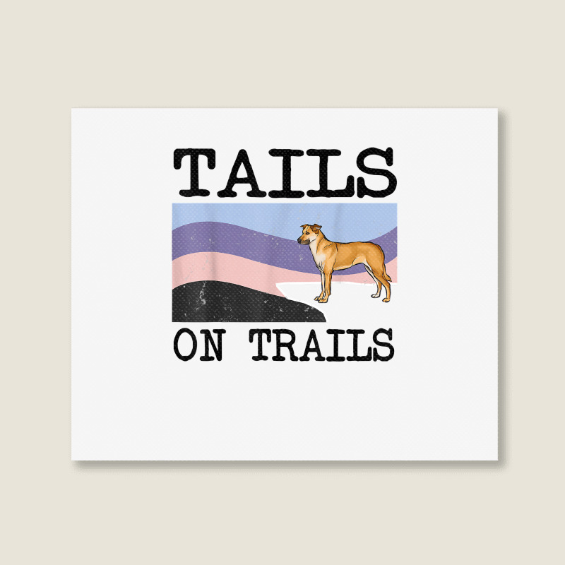 Chinook Tails On Trails Funny Dog Hiking T Shirt Landscape Canvas Print | Artistshot