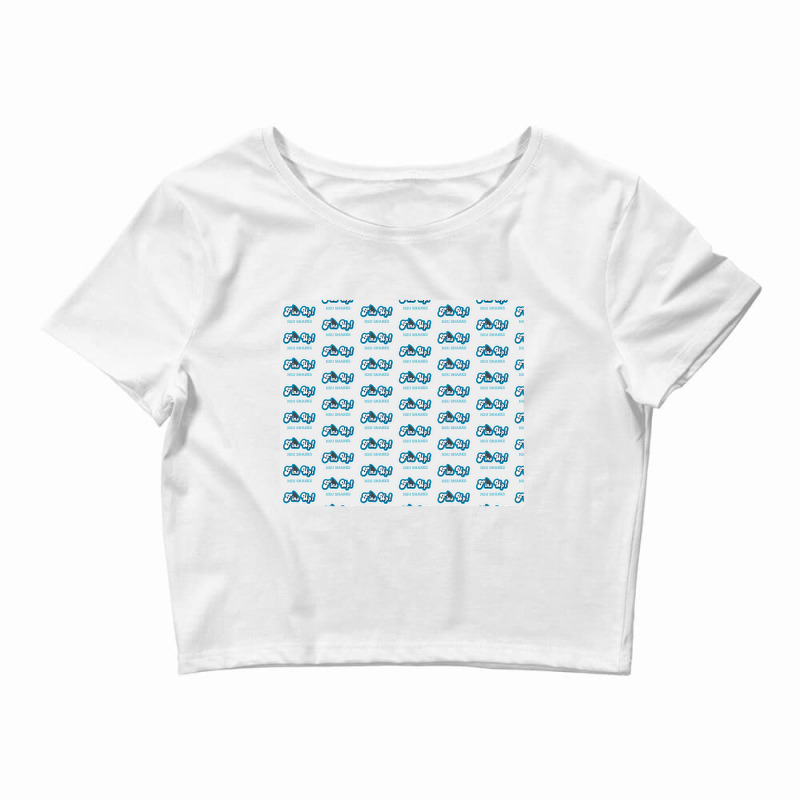 Fins Up Sharks! Throw Blanket Crop Top by TERRANCECOTT | Artistshot