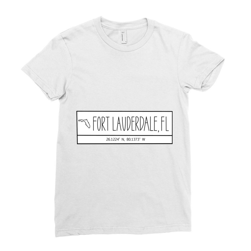 Fort Lauderdale Florida Coordinates Ladies Fitted T-Shirt by TERRANCECOTT | Artistshot