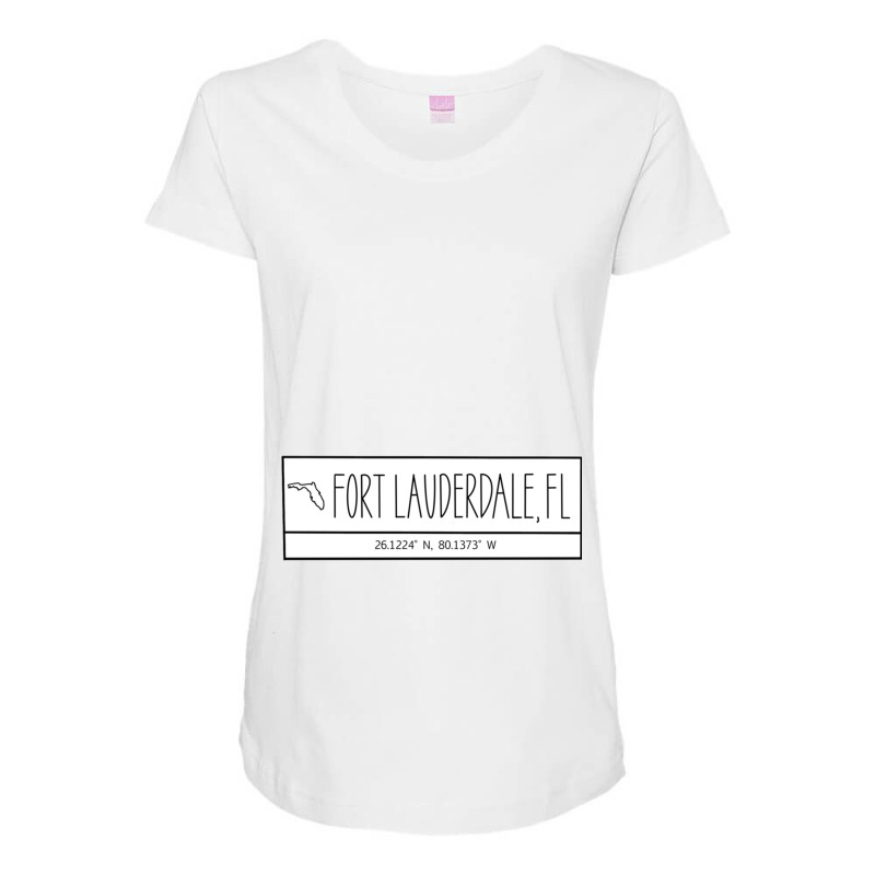 Fort Lauderdale Florida Coordinates Maternity Scoop Neck T-shirt by TERRANCECOTT | Artistshot