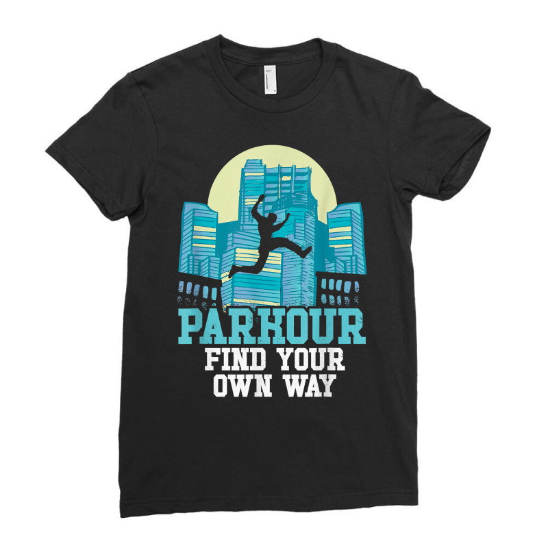 Parkour Free Running Training Traceur Freerunner Jumping T Shirt Ladies Fitted T-Shirt by cm-arts | Artistshot