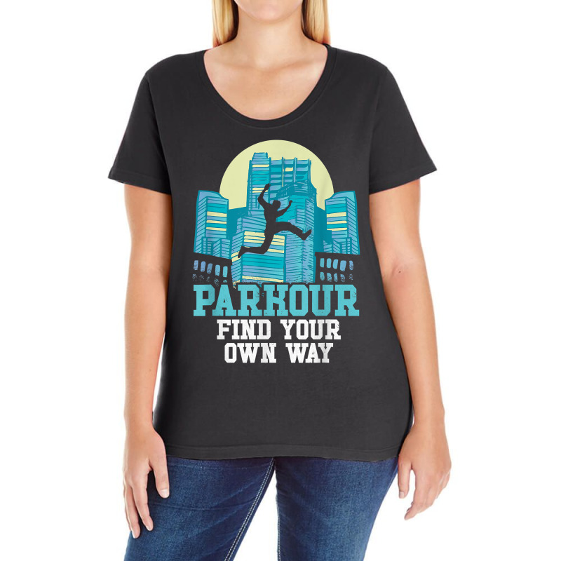 Parkour Free Running Training Traceur Freerunner Jumping T Shirt Ladies Curvy T-Shirt by cm-arts | Artistshot